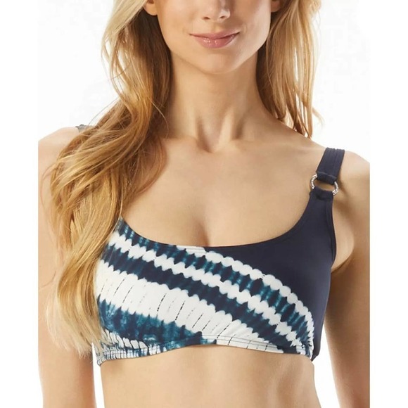 Michael Kors Women's Logo Ring U-Neck Bikini Top - Picture 1 of 7